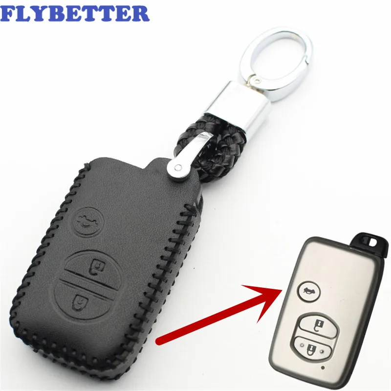 FLYBETTER брелок из натуральной кожи с 3 кнопками умный чехол для ключей Toyota