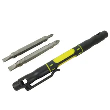 Карманный стиль ручки прочный сплав ручные инструменты биты отвертка мини 4 в 1