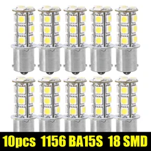 10 шт. 1156 BA15S/1141/1073/1095 База 18 SMD 5050 Замена авто световой сигнал лампа 12 В супер белый