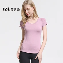 WBTRO женские спортивные топы Одежда для фитнеса Бег Байкер упражнения тренировка Топ, рубашка спортивный набор Йога Топ с коротким рукавом Спортивная футболка