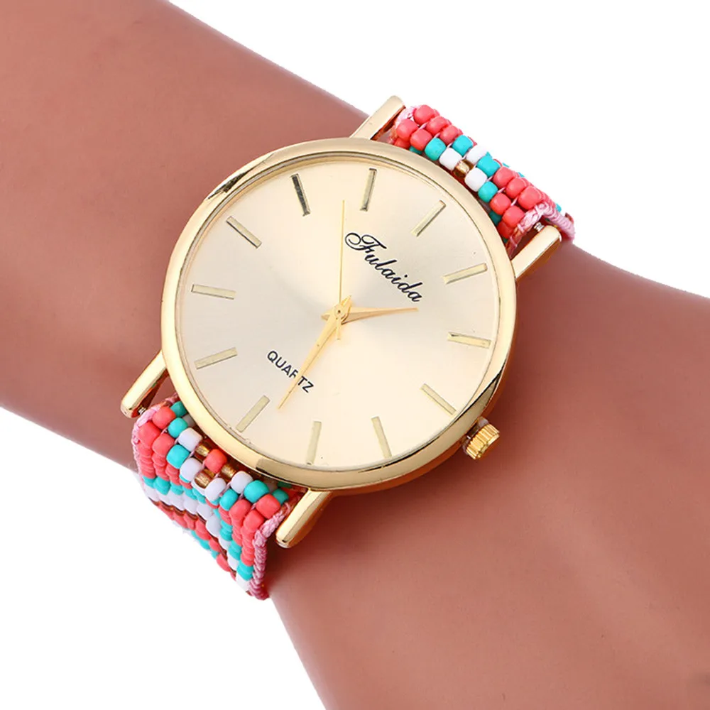 

Fashion Weaving watches Bracelet Lady Woman Gift 11 colors Wrist Quartz Watch relogio feminino #0221