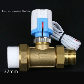 

DN25 220V Electric Shut-off Valve Automatic Temperature Control 2 Way Brass Valve Male Thread Heating System Room Temperature