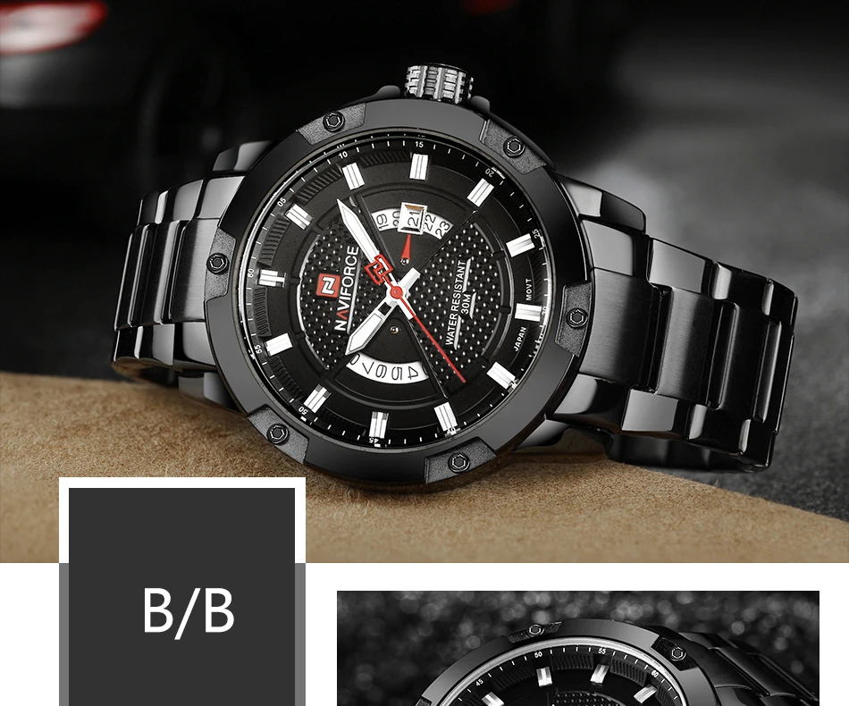 Топ люксовый бренд для мужчин s часы NAVIFORCE мужчин полный сталь Дата Водонепроницаемый Спорт армии Военная Униформа кварцевые наручные часы
