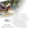 200PCS Fishing Beads Hard Clear Beads Sets Fishing Lures Hard Lures Fish Accessories Pesca Transparent Double Cross Hole Beads ► Photo 3/6