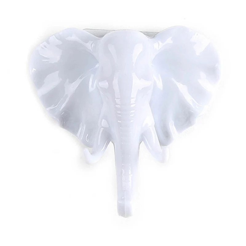 Горячая креативная настенная Вешалка Олень голова слона модель крючок настенная вешалка в качестве украшения присоска гостиная спальня пальто Крючки для ключей - Цвет: Style E