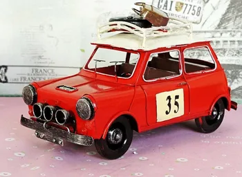 

vintage Distressed antique retro classic autocar zakka vehicle hand-made craft model for home coffee bar ornaments decoration
