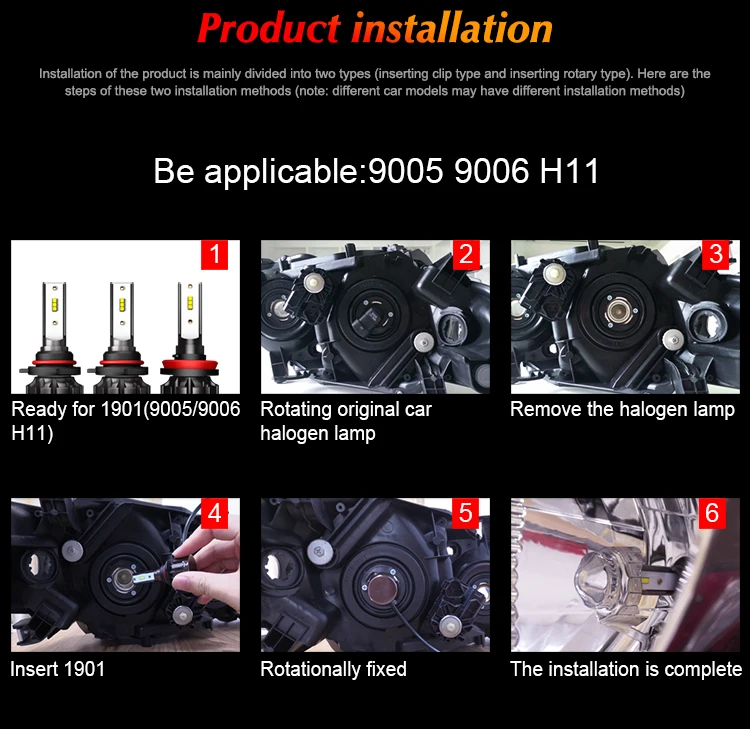 CROSSFOX Автомобильные лампы Лампы Светодиодные Лампы H7 H8 H9 H11 H1 9005 HB3 9006 HB4 H4 LED Hi / Lo 9003 HB2 Авто Лампы дальнего света 12 В 6000K 10000LM