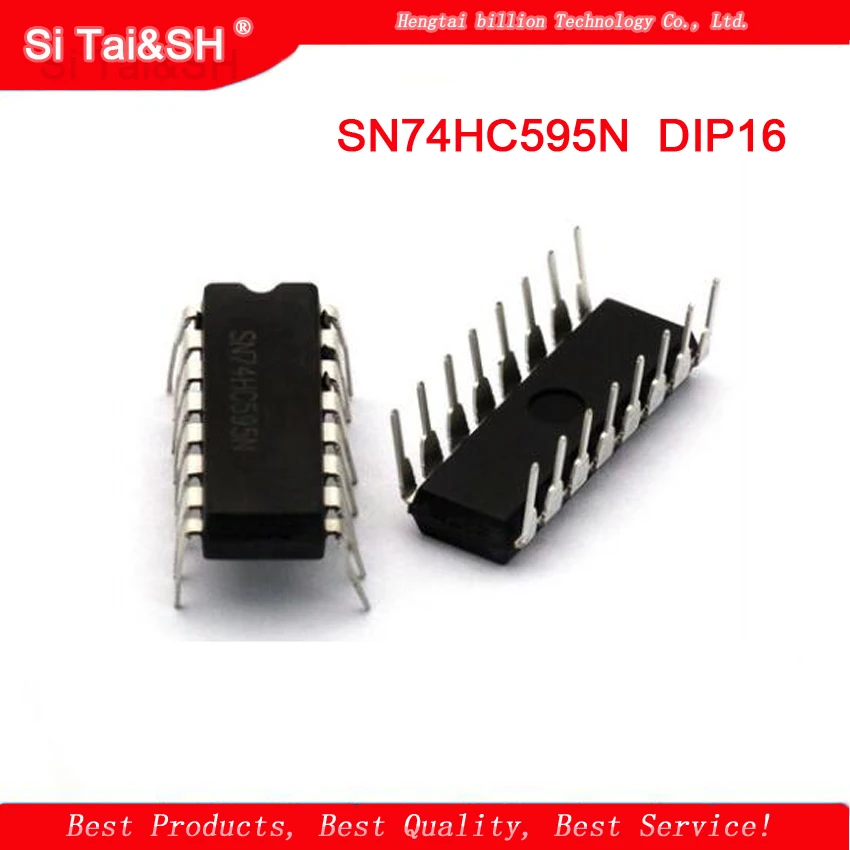 10PCS SN74HC595N 74HC595N 74HC595 DIP 16-in Integrated Circuits from ...