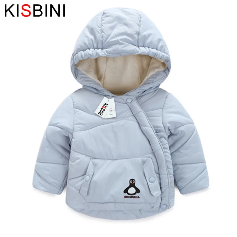 KISBINI/детская одежда, пальто для девочек, куртка с капюшоном, плотное хлопковое пальто, одежда для маленьких мальчиков, пуховик для девочек, детская зимняя куртка