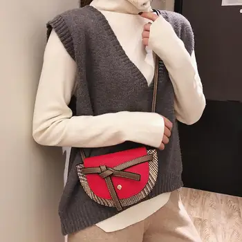 

Shoulder Handbags Knot Hit Color Mini Portable Single-shoulder Bag PU Leather Phone Coin Bag Handbag Crossbody Bag Dropshipping