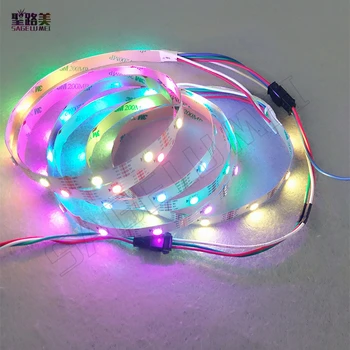 

DC5V WS2813 led pixel strip 1m/5m Dual-signal 30/60/144 pixels/leds/m,WS2812B Updated Black/White PCB,IP30/IP65/IP67 5050SMD RGB