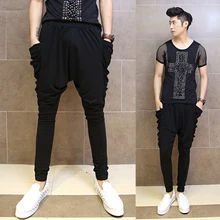 27-44 Dj костюм ds мужская одежда модный стилист волос прямая промежность повседневные брюки-гаремы брюки плюс размер певицы костюмы