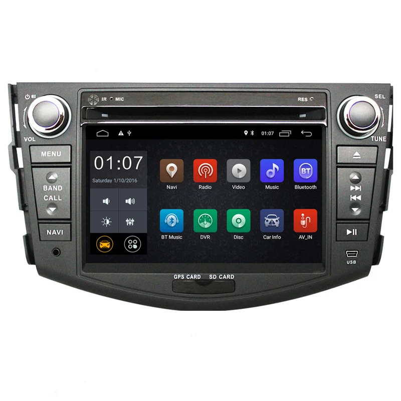 1024*600 2G RAM Android 8.1 Car DVD GPS Navigation For Toyota RAV4 2007 2008 2009 2010 2011 2012 Head Unit Car Stereo radio