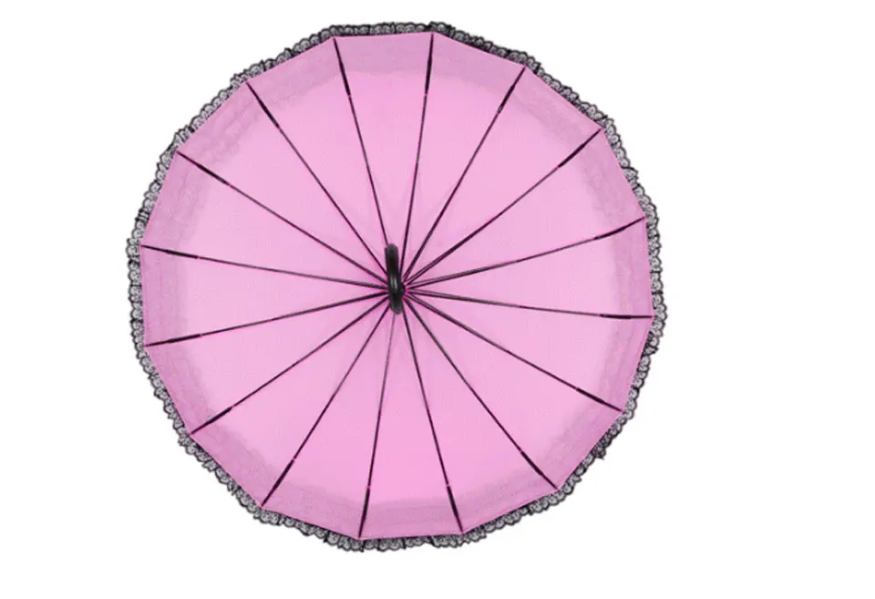 Принцесса Кружева пагода зонты для прямой бар полуавтоматическая длинная ручка крюк дождевик леди зонт Unbrellas Для женщин зонтик