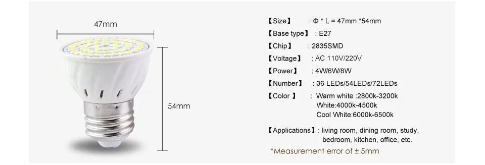 MR16 GU10 E27 Led Spotlight Led Lamp06