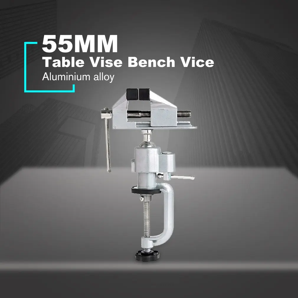 2 in 1 Table Vise Bench Vice Aluminium Alloy 360 Degree Rotating Universal Vise Precise Mini Vise Clamp Alloet