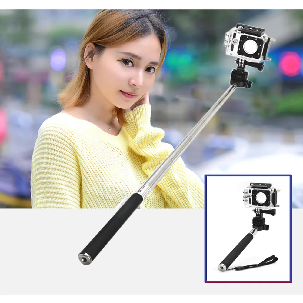 SJCAM складной палка для селфи камера монопод с адаптером GoPro Hero 4/3 +/3/2/1/SJ4000 /SJ5000/SJ6000