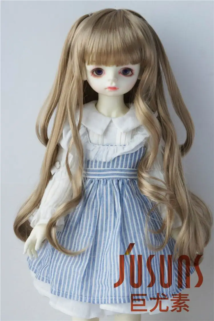 JD437 1/6 1/3 длинный парик с вьющиеся BJD syntheitc мохер парик YOSD SD Симпатичные куклы волосы Размер 6-7 дюймов 8-9 дюймов BJD куклы аксессуары