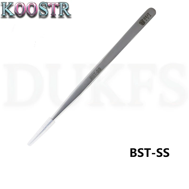 

BEST-SS Long fine matte hard tweezers anti-static plus hard tweezers long thin mouth anti-magnetic anti-acid rot