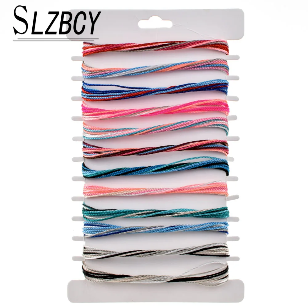 

Fashion 12pcs/lot Multi Layer Cotton Adjustable Bracelets Set For Women Handmade Braided Colorful Winding Bracelet Lucky Jewelry
