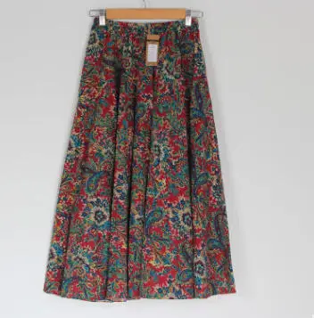 28 цветов, длина 90 см,, женские летние богемные модные хлопковые льняные юбки с принтом, этнические винтажные повседневные юбки W1335 - Цвет: color 17