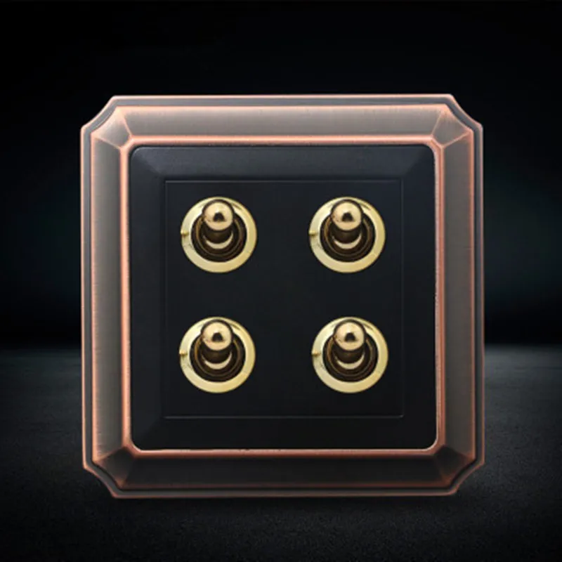 4 Gang 1 Way 2 Way Wall Switch And Bronze Color Toggle
