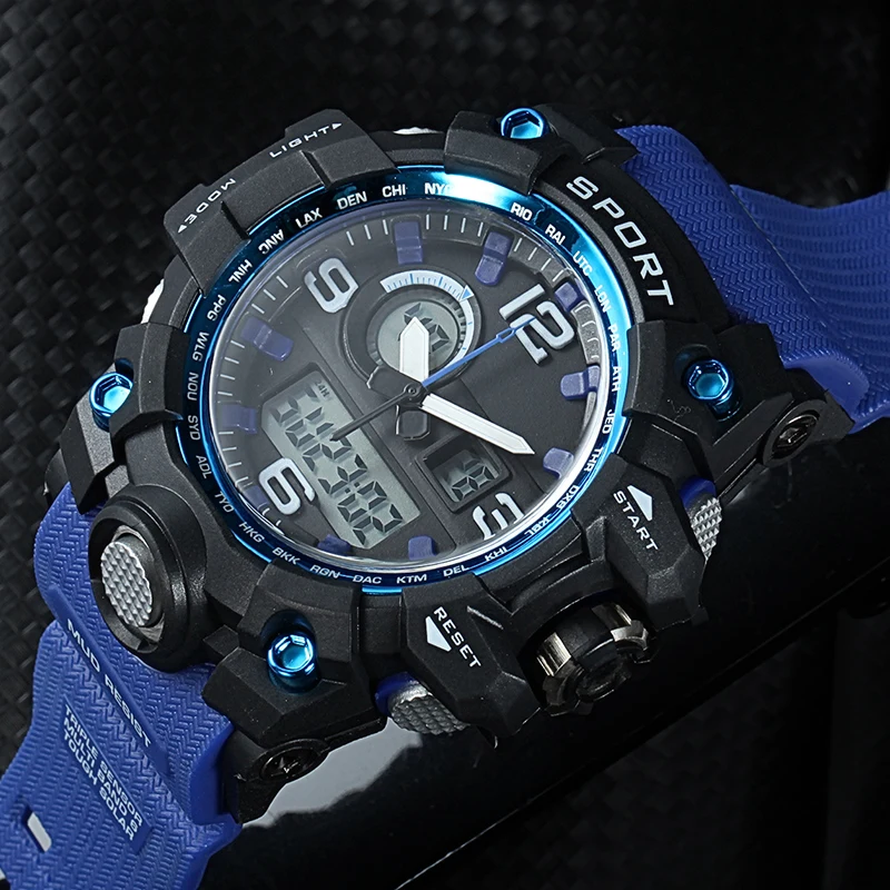 

AMUDA Outdoor Big Dial Sport Watches Men Camouflage Style Waterproof LED Digital Quartz Wrist Watch Clock Male Relogio Masculino