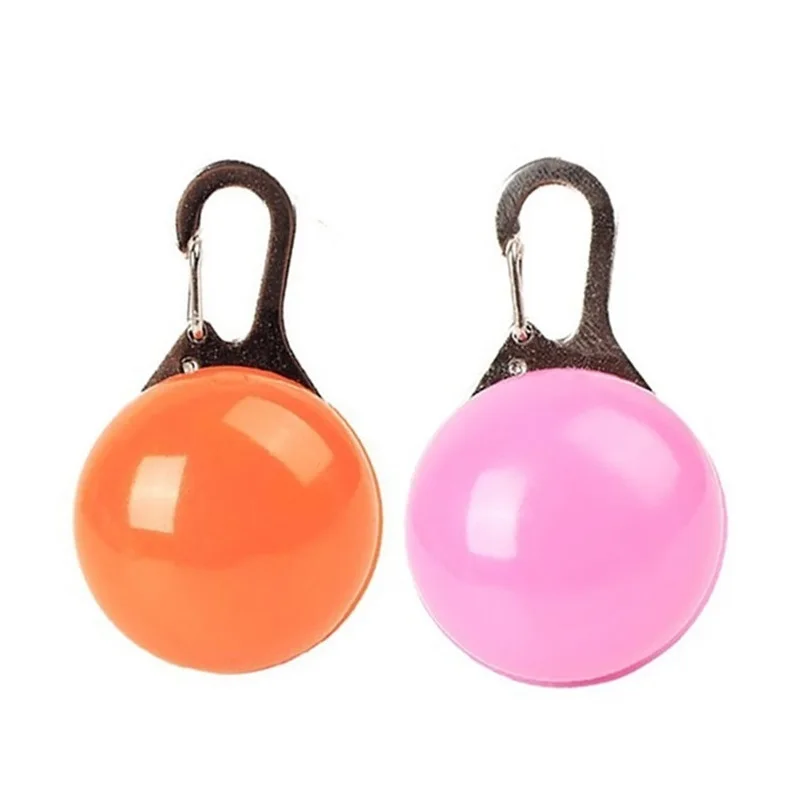orange pink Ошейник для собак светящийся кулон Ночная безопасность уличный светодиодный фонарик ошейник для собаки кошка поводок ожерелье светящаяся идентификация света кулон - Цвет: orange pink
