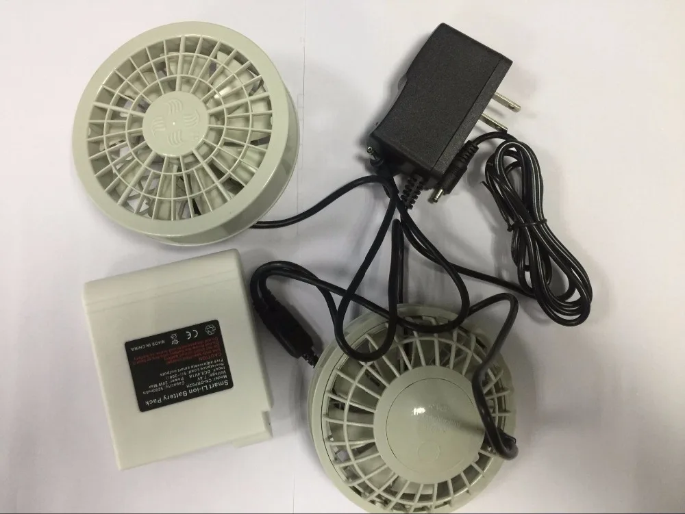 

Cooling clothes accessories set 7.4V 4400mAH level control with power measure battery pack fans for air condition clothing