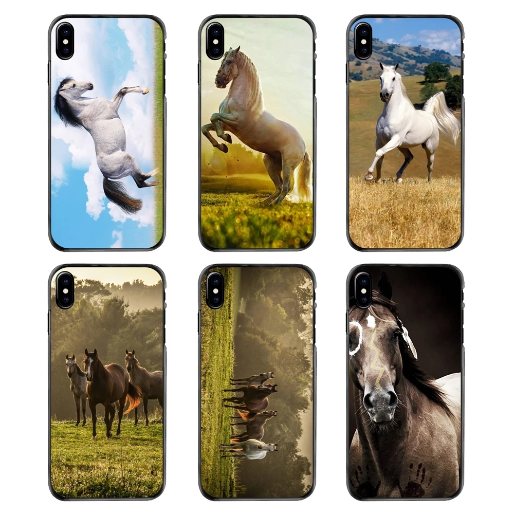 For Samsung Galaxy Note 2 3 4 5 S2 S3 S4 S5 MINI S6 S7 edge S9 S8 Plus Phone Covers Broncos Horse running Animal Sunset Printed |
