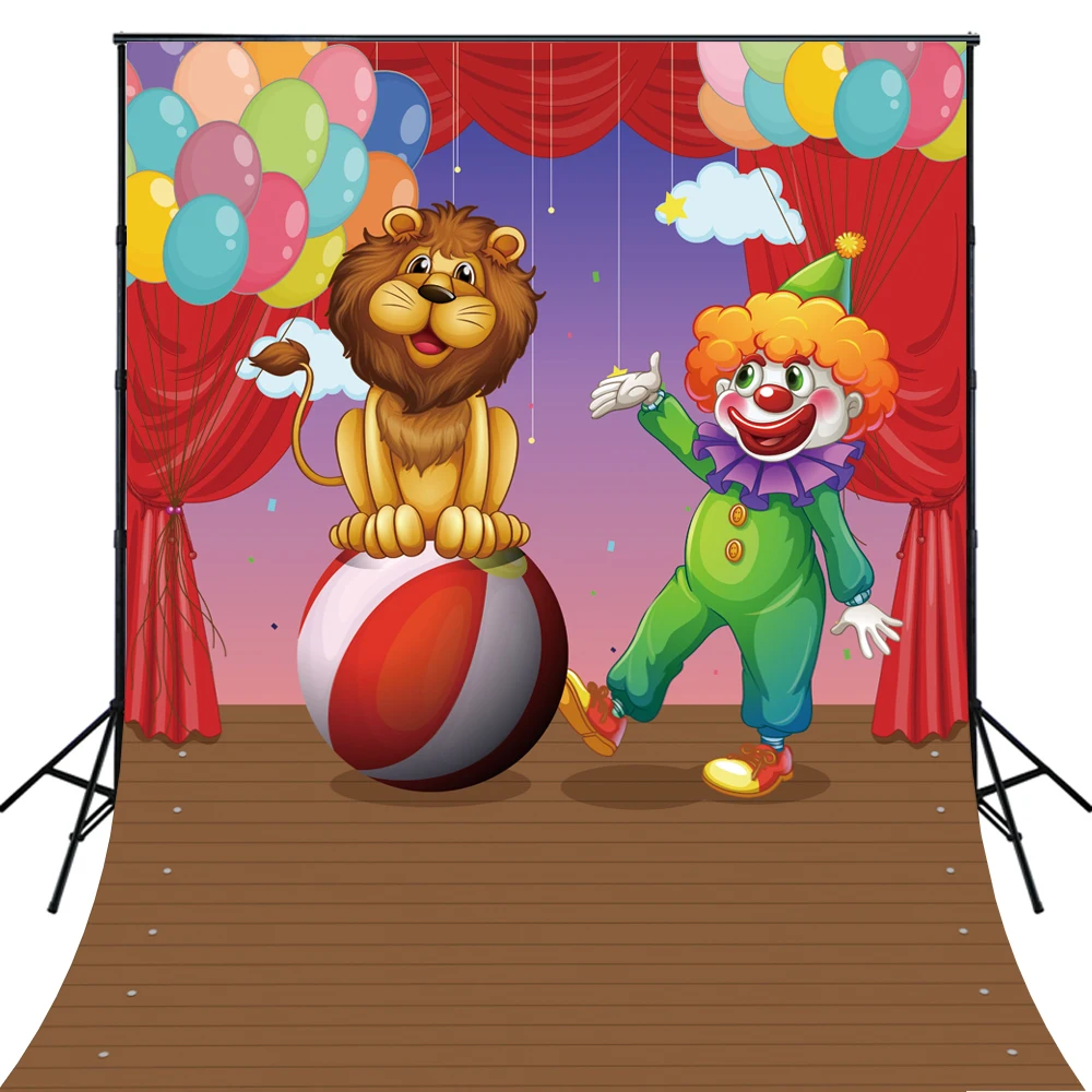 

4X6ft Art Fabric circus Photography Backdrop for photos Birthday Photo Back Drop D9276