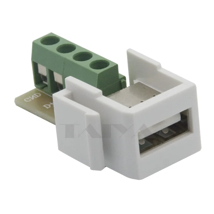 

keystone USB 2.0 with backside screw connector