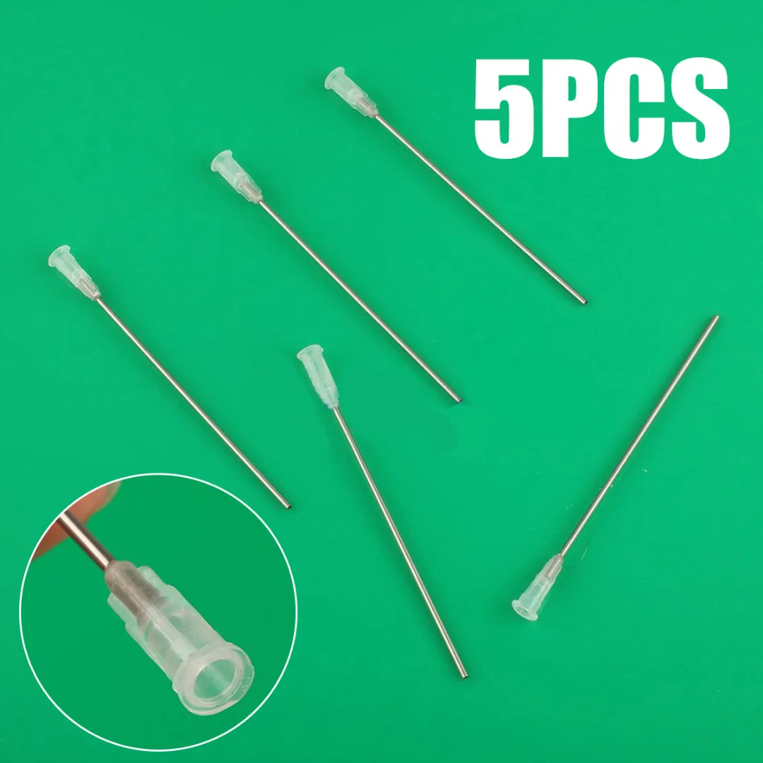 

5Pcs Syringe Needle Tips Blunt Syringe Needle Tips 4" 14Ga Blunt Dispensing Adhesive Stainless Steel Syringe Needle Tips