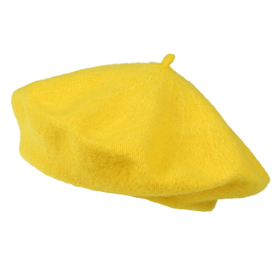 Women's Fashion Casual Beret Beanie Hat yellow Women's Winter Hats 2017