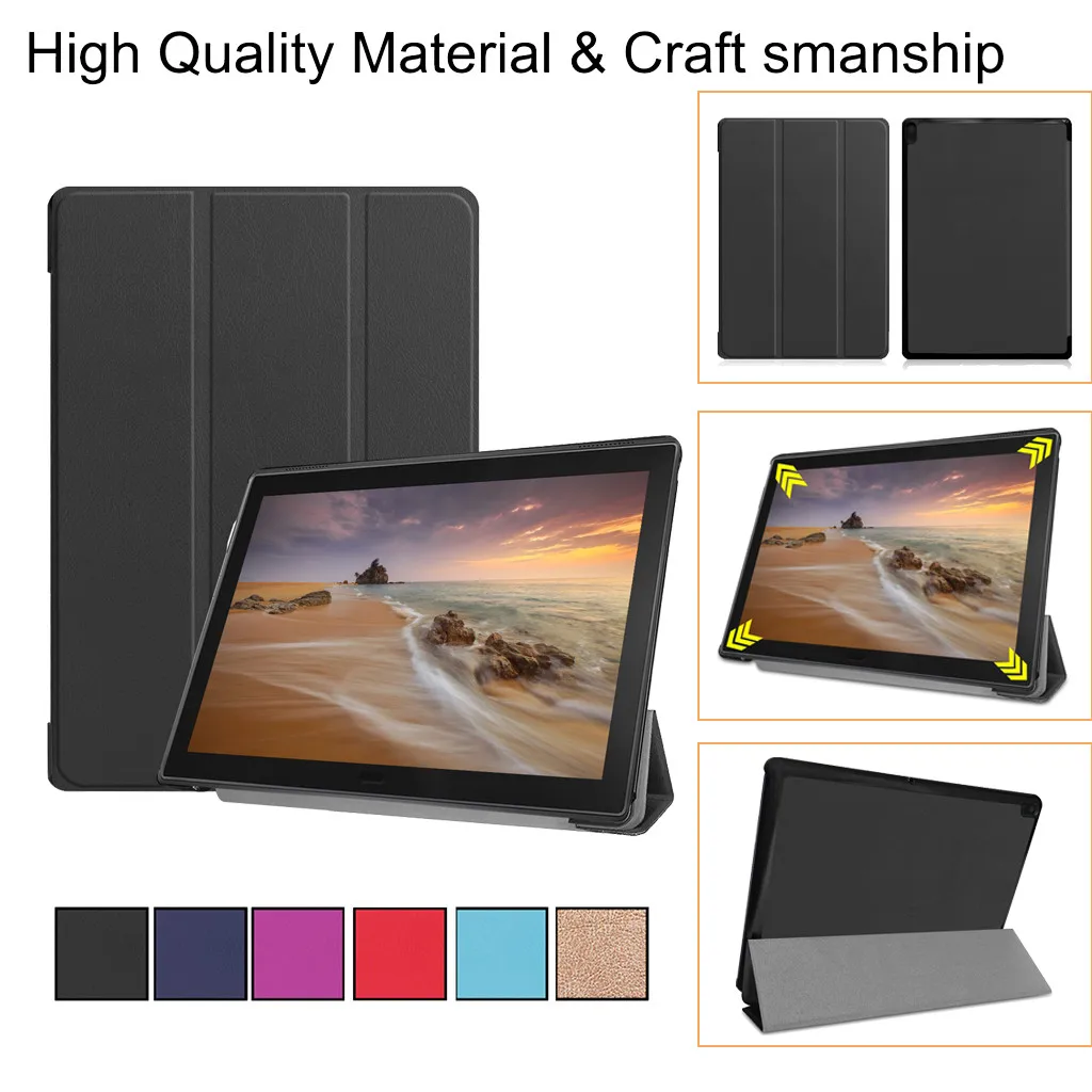 Тонкий складной флип чехол с подставкой из искусственной кожи для Lenovo Tab E10 32 ГБ