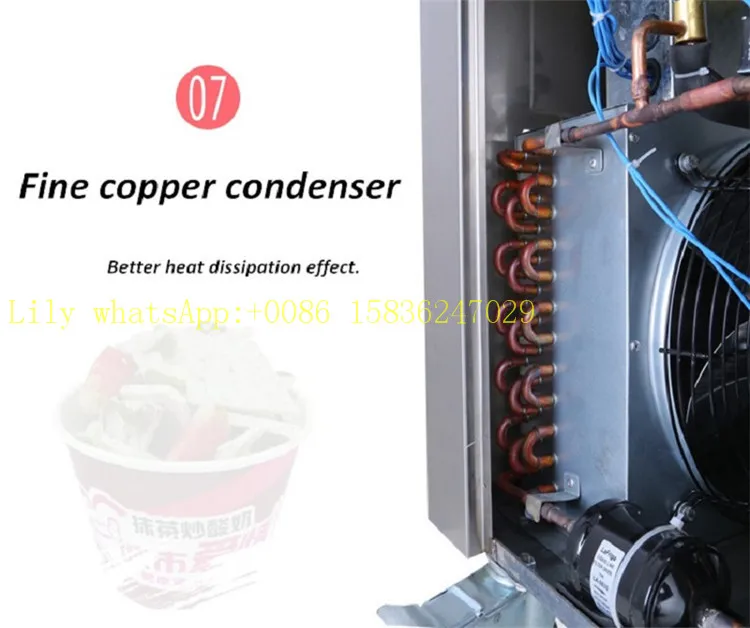Высокоэффективная машина для жареного мороженого 304 машина из нержавеющей стали с 6 баками