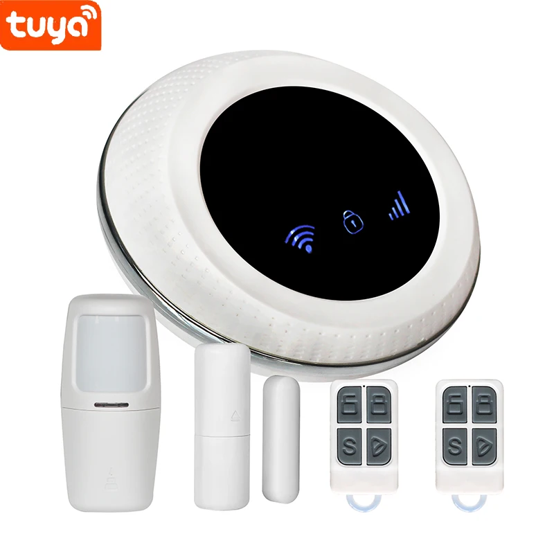 Tuya умный Wifi+ GSM беспроводной умный дом Охранная сигнализация совместима с Alexa