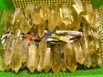 

1000g rare natural citrine crystal quartz double point healing