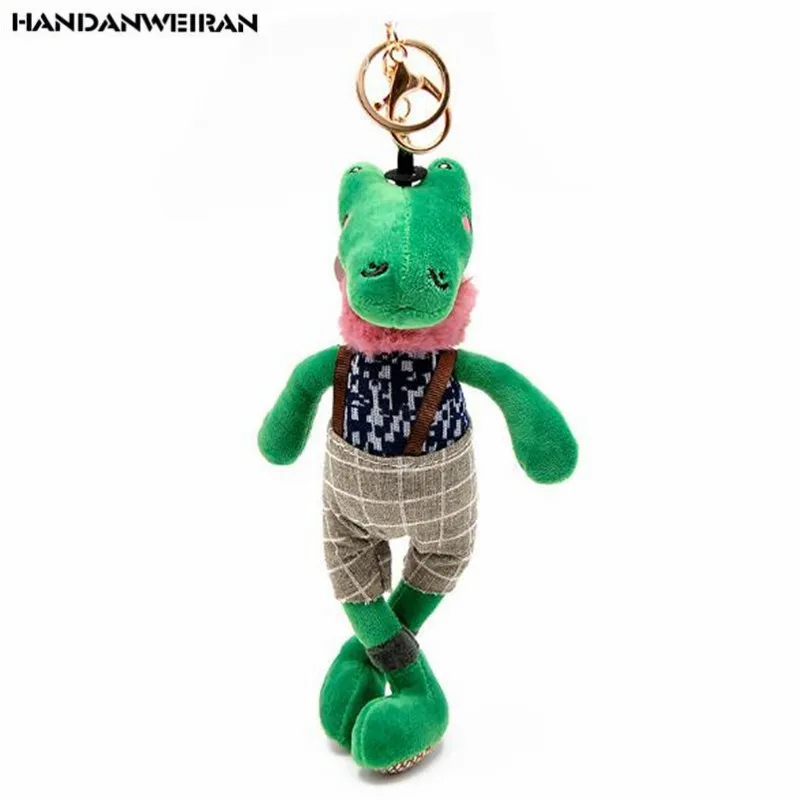

HANDANWEIRAN 1PCS Strap Crocodile Plush Toy Pendant Cool Crocodiles Stuffed Toys Bag Doll Company Activities Small Gifts 18CM