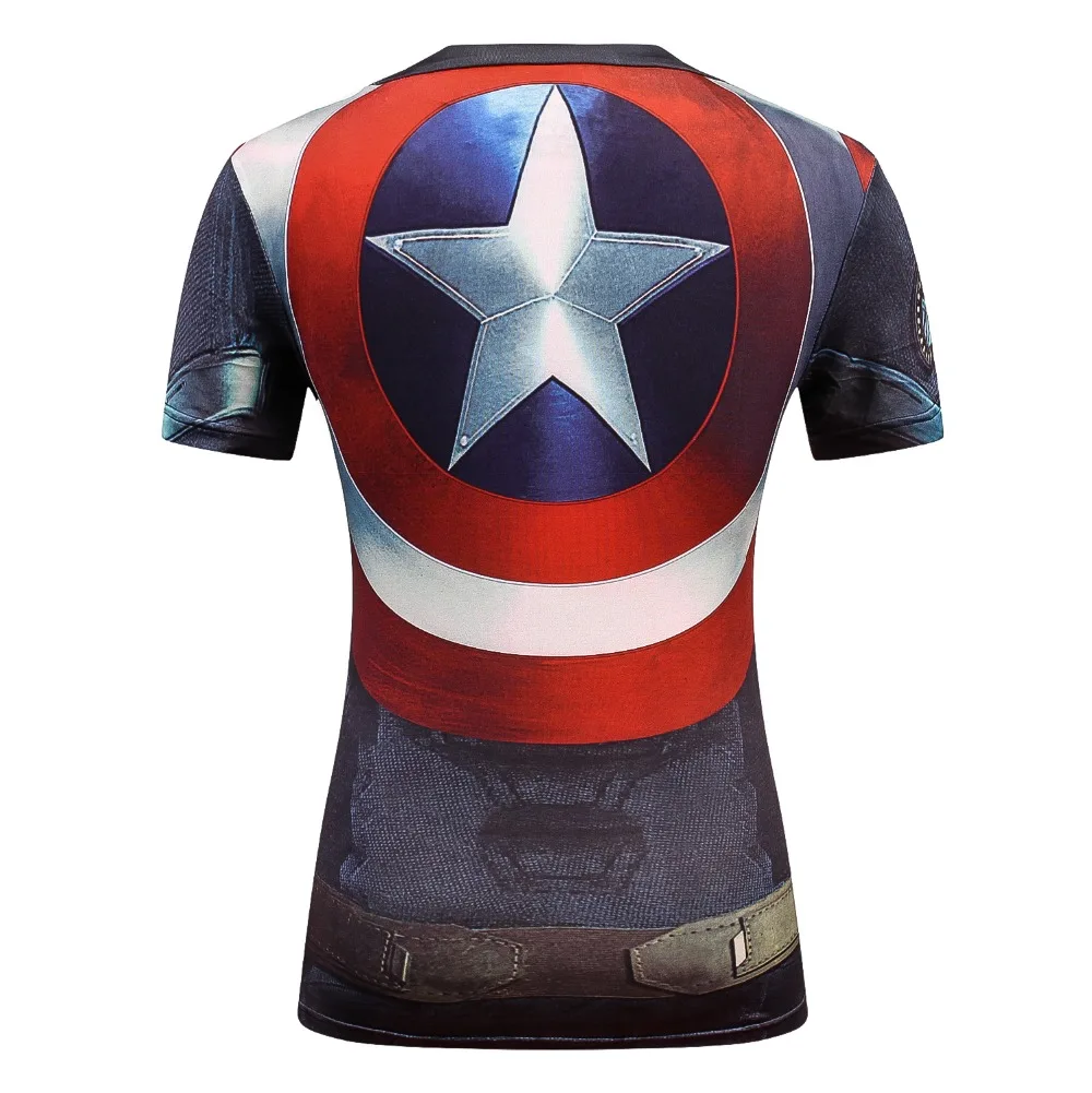 Мстители 4 эндигра 3D Печатный Марвел Капитан Футболка женская компрессионная футболка с коротким рукавом женский косплей костюм для женщин