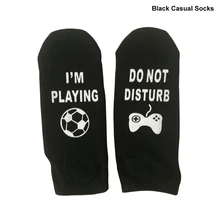 Новые 1 пара игровые печатные буквы хлопковые Дышащие носки на день рождения Рождественские подарки BFE88