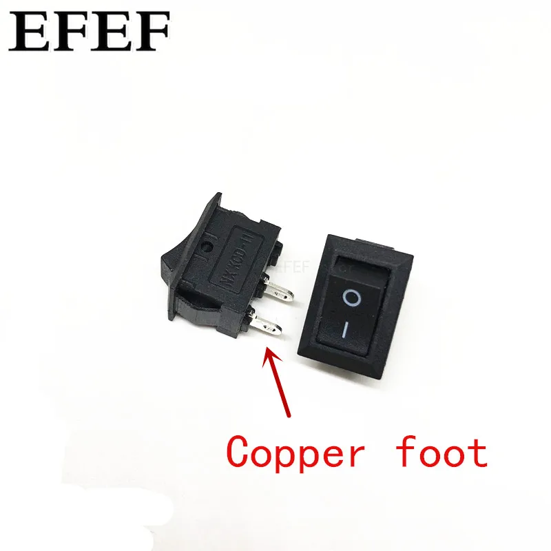 KCD101 15*21mm 220V 5A Power Boat Rocker Switch 2 Copper Pin CE