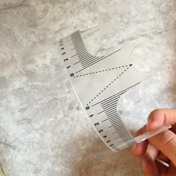 

Eyebrow Ruler, Makeup Brow Measure Eyebrow Guide Ruler Template Permanent Tools