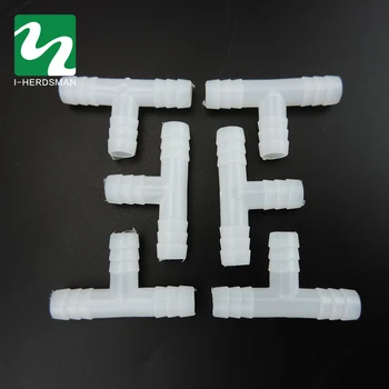 

100pc Farming Supplies Plastic Tee Diameter 1cm Bird Rabbit Drinking Waterer Pipe Tee Pipe Chicken Waterer Fitting Quail Feeders