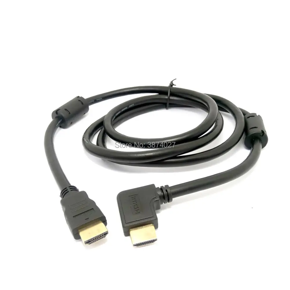 HDMI 90 градусов вправо и влево угловой тип папа к HDMI папа кабель 1,4 1080P 3D для PS3 проектор HD компьютерный кабель 150 см/1,5 м