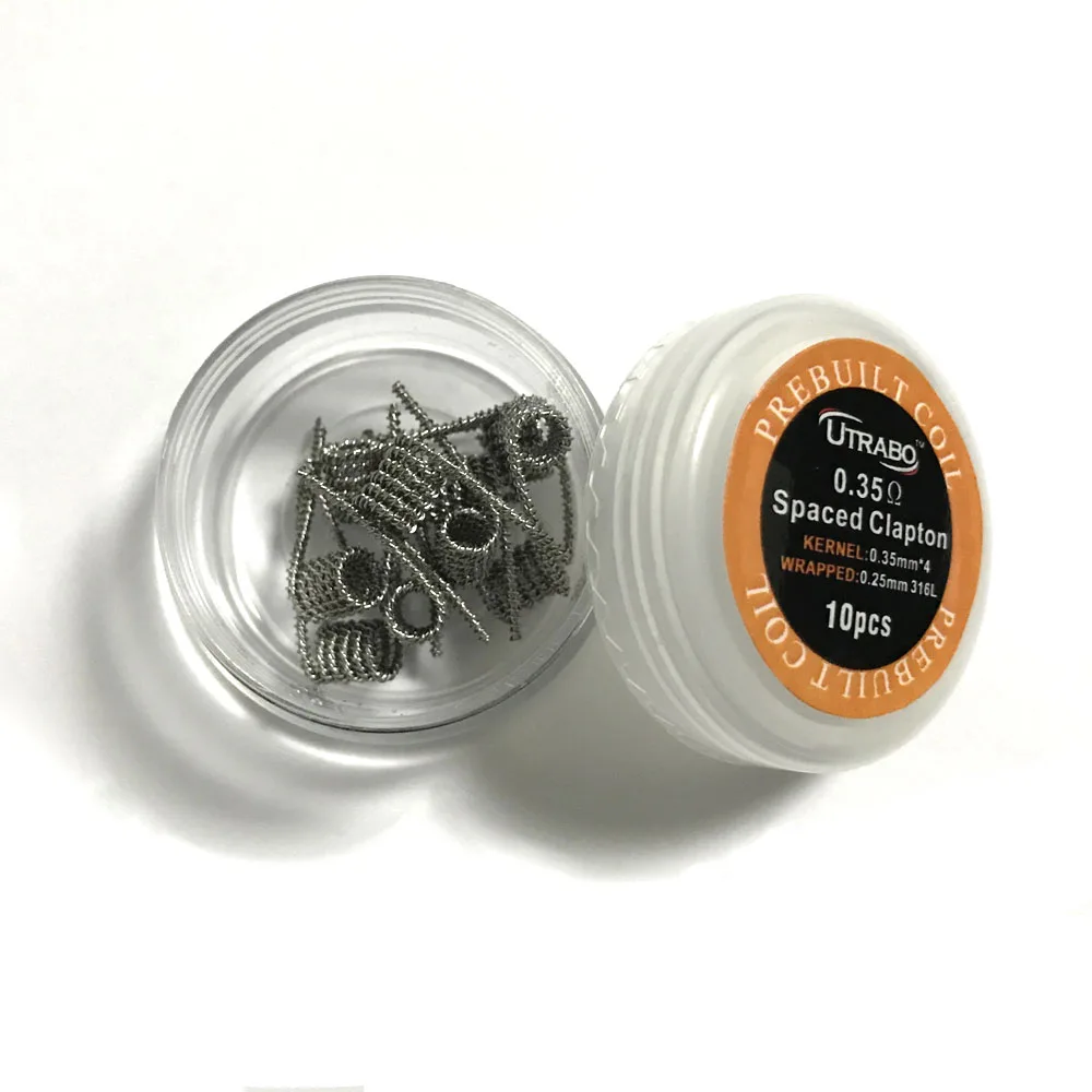 

Prebuilt Coils Spaced Clapton 10pcs 0.35ohm E Cig Coil for RDA RTA Atomizer DIY Vaporizer Vape Accessories