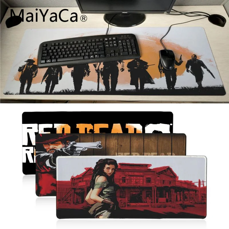 

Maiyaca Cowboy Red Dead Redemption Rubber Mouse Durable Desktop Mousepad anime Wholesale Gamer Speed Pads gaming mouse pad