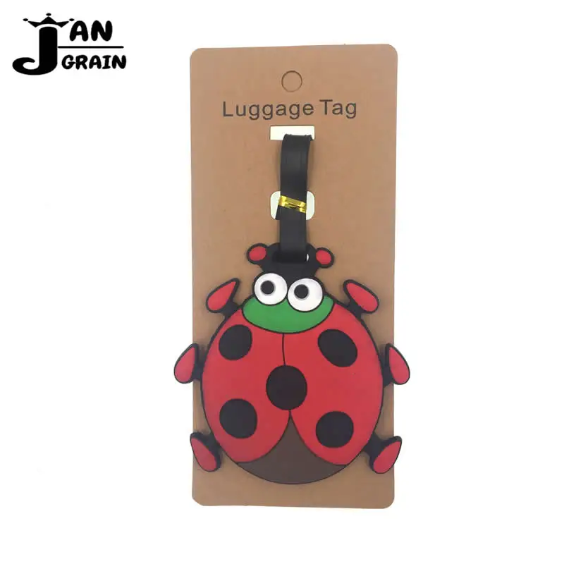 

Travel Accessories Luggage Tag Animal Ladybird Silica Gel Suitcase ID Address Holder Cute Baggage Boarding Tag Portable Label