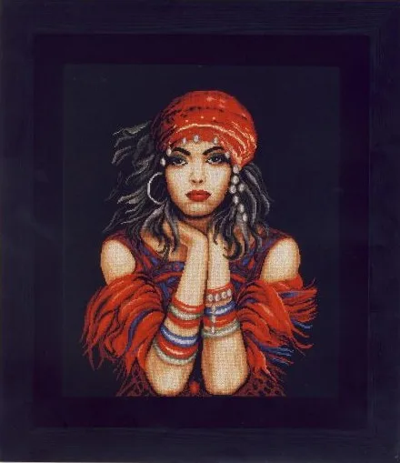 cs-2920 Cross Stitch Kit Gypsy Girl Lady Woman Lass Maid Lan 0144529