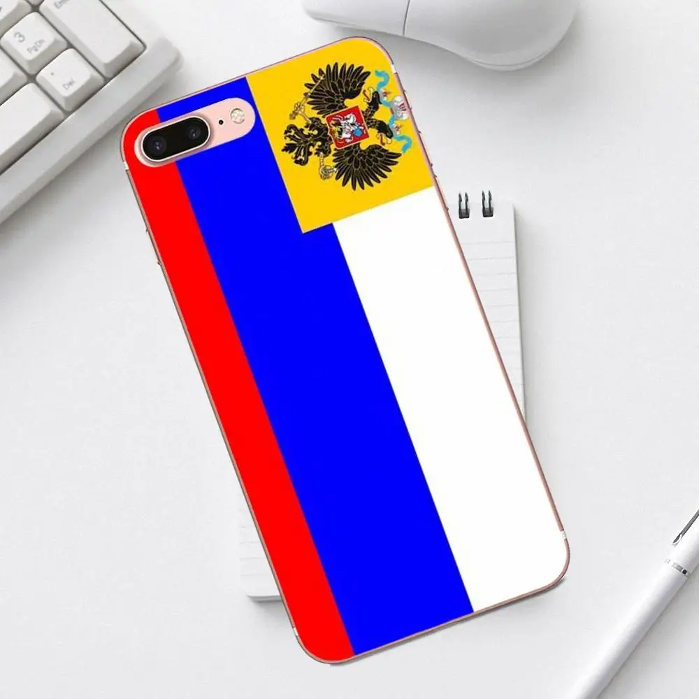 Флаг Российской империи для iPhone 4 4S 5 5C SE 6 6S 7 8 Plus X XS Max XR Galaxy A3 A5 J1 J3 J5 J7 2017 роскошный